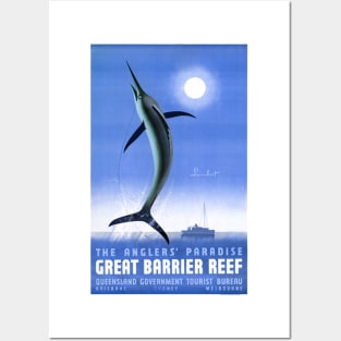 Vintage Travel Poster Australia Great Barrier Reef Posters and Art